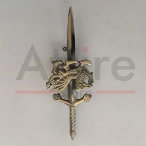 Antique Brass Welsh Dragon Kilt Pin For Scottish Traditional Kilts- Dragon Pin - Picture 1 of 1