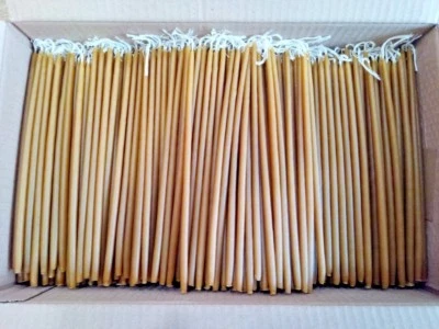 1 Kilo Natural Beeswax Candles Greek Orthodox Church Home 1000grms 1 Kilogram - Image 1 of 2