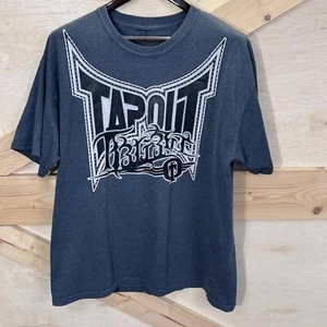 Tapout T Shirt Uomo MMA Y2K Anteriore e Posteriore Grafica UFC Fighting Grigio - Foto 1 di 8