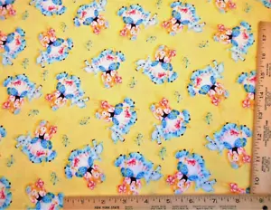 Baby Fabric By Yard Mary Had A Little Lamb Yellow Nursery Rhyme Premium Cotton - Picture 1 of 2
