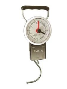 (36804) BASCULA PESA MANUAL HASTA 35 KG CINTA METRICA PARA EQUIPAJE CAZA PESCA - Imagen 1 de 6