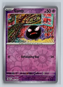 Pokémon 151 Gastly 092/165 holo inverso raro casi nuevo - Imagen 1 de 2