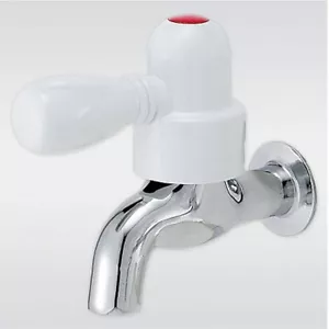 Deck mounted Outdoor Garden sink faucet Bath chrome finish single handle RED - Picture 1 of 1