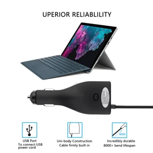 42W Surface Car Charger 12V Power for Surface Pro with 5V 2.1A USB Charging Port - Picture 1 of 12