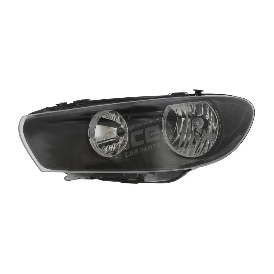 VW Scirocco 2008-2015 Headlight Headlamp Halogen Black Passenger Nearside Left - Image 1 of 4
