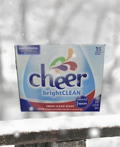 Cheer BrightClean Waschmittelpulver frisch sauberer Duft 15 Ladungen 20 Unzen - Bild 1 von 2