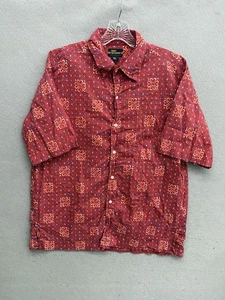 Reyn Spooner Large Red Hawaiian Aloha Short Sleeve Button Up Shirt - Picture 1 of 9