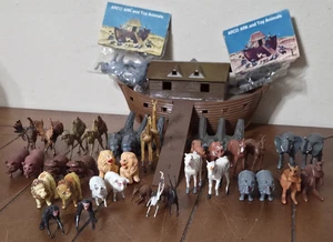 Vintage 60s/70s ARCO Noah's Ark Playset And Figures Rare Hong Kong 20 Pair (2) - Picture 1 of 5