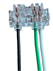 (C) (MENGE 3) Hubbell SNAP1RA Snapconnect 6" Solid Wire Yek3 Pigtail Connector - Bild 1 von 3