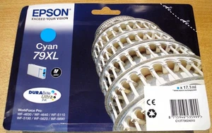 GENUINE EPSON 79XL Cyan cartridge C13T79024010 TOWER OF PISA ink ORIGINAL (2027) - Picture 1 of 1