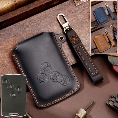 Leather Car Key Case Cover For Renault Megane Clio Duster Twingo Laguna Scenic - Image 1 of 4