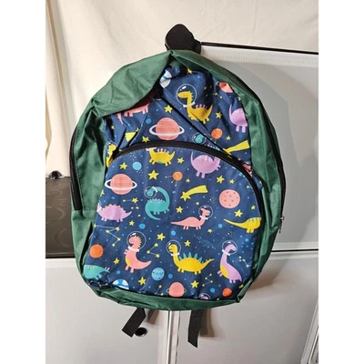 Mochila Dinasaur verde/multicolorida nova sem etiquetas  - Imagem 1 de 4