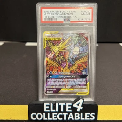 Sun & Moon Promo - Moltres & Zapdos & Articuno Tag Team GX SM210  - PSA 8 - Image 1 of 2