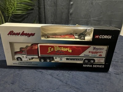 Corgi Mike Dunn La Victoria 1994 NHRA Diecast Dragster Car & TRANSPORTER New - Image 1 of 3