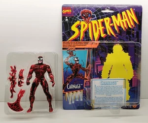 Carnage Spiderman Actionfigur Marvel Toy Biz 1994 Vitrinen Figur + OVP - Bild 1 von 2