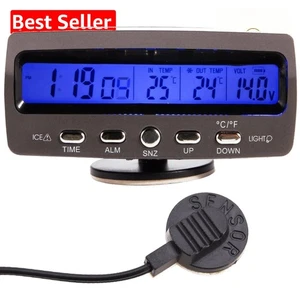 12V Auto Spannungsüberwachung Thermometer Digital LCD Anzeige Mehrzweck Innen... - Bild 1 von 2