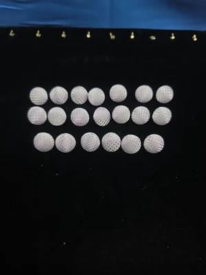 20 piezas púrpura plata vintage tela cubierta botón costura metal trasero redondo Foto 1 de 4