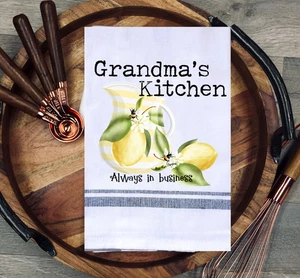 Grandma's Kitchen Always in Business Kitchen Towel - Picture 1 of 1