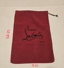 One Authentic New Christian Louboutin Red Shoe Handbag Dust Bag 14" X 9" NEW