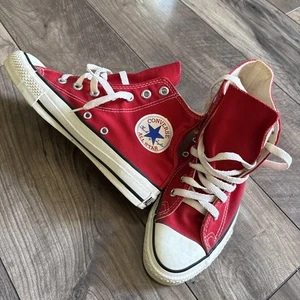 De Colección Zapatos Converse Para Hombres 5 Mujeres 7 Rojo Chuck Taylor All Star Hi Top Tenis Años 90 - Imagen 1 de 19