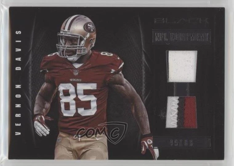 2012 Panini Black NFL Equipment Combo Prime /20 Vernon Davis #23 - Image 1 of 2