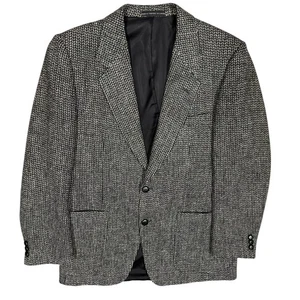 Vintage Harris Tweed Blazer Wool Sport Coat Grey 38 S - Picture 1 of 9