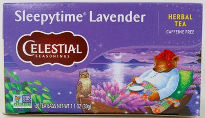 Bolsas de té de hierbas sin cafeína lavanda Sleepytime Celestial Seasonings 20 unidades Foto 1 de 4