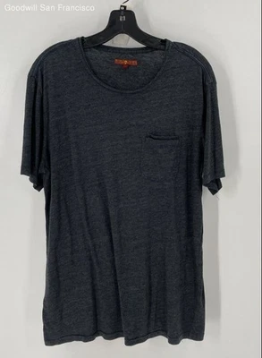 Camiseta para hombre 7 For All Mankind negra mezcla de algodón manga corta bolsillo talla grande Foto 1 de 4