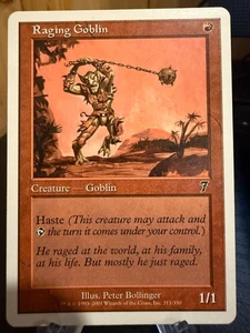 MTG Magic the Gathering 7th Edition Raging Goblin - Picture 1 of 2