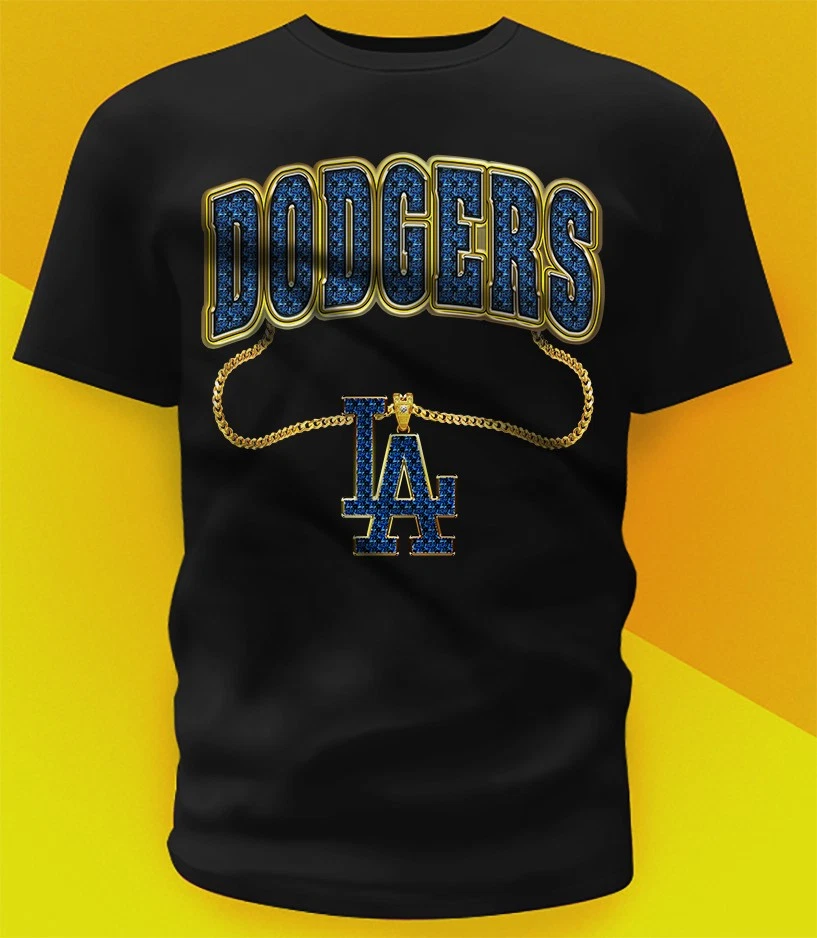 Los Angeles Dodgers Chain Shirt  Sizes!! Youth-6XL Fast Ship!! - Image 1 of 1