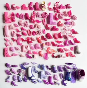Barbie & other Doll Shoes Boots SINGLES ONLY Pink & Purple Colors LOT - Picture 1 of 7
