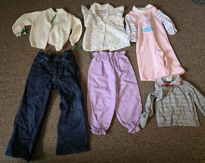 Lote De 6 Camisas Jeans Ropa Vintage Pequeña/Bebé Niña Varios Tamaños Foto 1 de 4