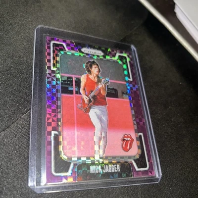 2025 Prizm Rolling Stones #48 Mick Jagger Purple Power Prizm 18/25 - Image 1 of 2