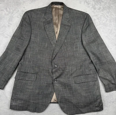 Patrick James Reserve Gibson Sport Blazer Men 48 Gray Viscose Notch Lapel Formal - Image 1 of 4