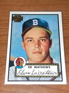 2001 Topps Archives Ed Mathews #407 Braves 1952 Reprint - Picture 1 of 2