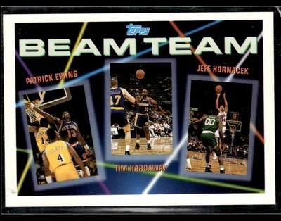 1992-93 Topps #2 Patrick Ewing / Hardaway / Hornacek PR10000 Beam Team 3202C - Image 1 of 2