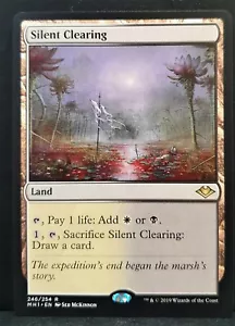 Silent Clearing Land Rare 246/254 Modern Horizons MTG Magic The Gathering TCG - Imagen 1 de 3