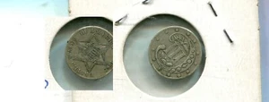 1861 THREE CENT PIECE SILVER COIN VF XF 3020T - Picture 1 of 1