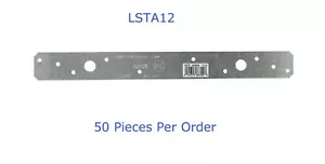 50 New Simpson LSTA12 Strong Ties 1-1/4 In. X 12 In. Light Strap Hurricane Tie - Picture 1 of 2