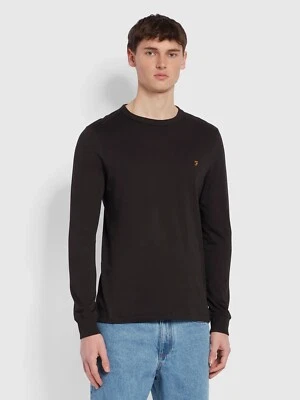 Camiseta Farah Worthington Manica Lunga F4KSB057 Nero Negra Nueva FW23/24 Foto 1 de 3