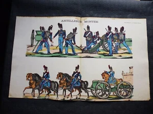 Image d'Epinal 1910 in folio sur velin:l'artillerie montée - Picture 1 of 3