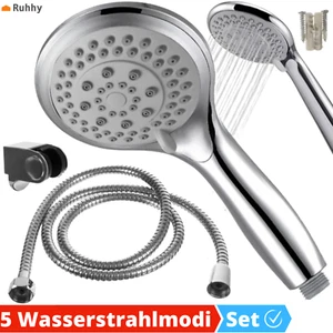 Duschkopf Schlauch Handbrause Set Duscharmatur Brausekopf Duschbrause Halterung - Bild 1 von 14
