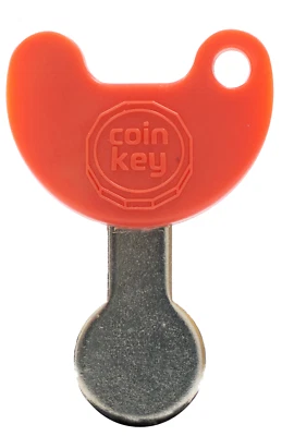 Coin Key Shopping Trolley Coin, Token Release Key Ergonomically Designed Shape