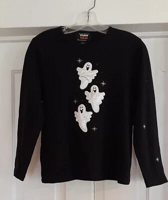 Camisa Halloween/Fantasma Diseñadores Originales Studio Treat, Manga Larga, Talla PL Foto 1 de 4