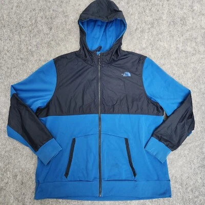 Sudadera con Capucha Cremallera Completa The North Face Para Hombre 2XL Azul Negro Vellón Plástico Exterior Caminata Foto 1 de 4