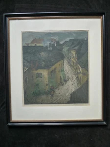 Luigi Kasimir 1881-1962 - Gasse in Dürnstein - Originalsignatur - Bild 1 von 7