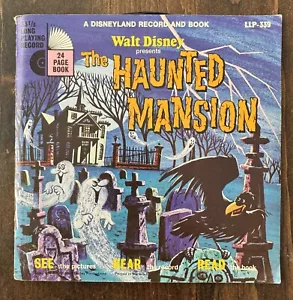 VINTAGE WALT DISNEY HAUNTED MANSION 33 1/3 RPM VINYL RECORD & 24 PAGE STORY BOOK - Picture 1 of 9