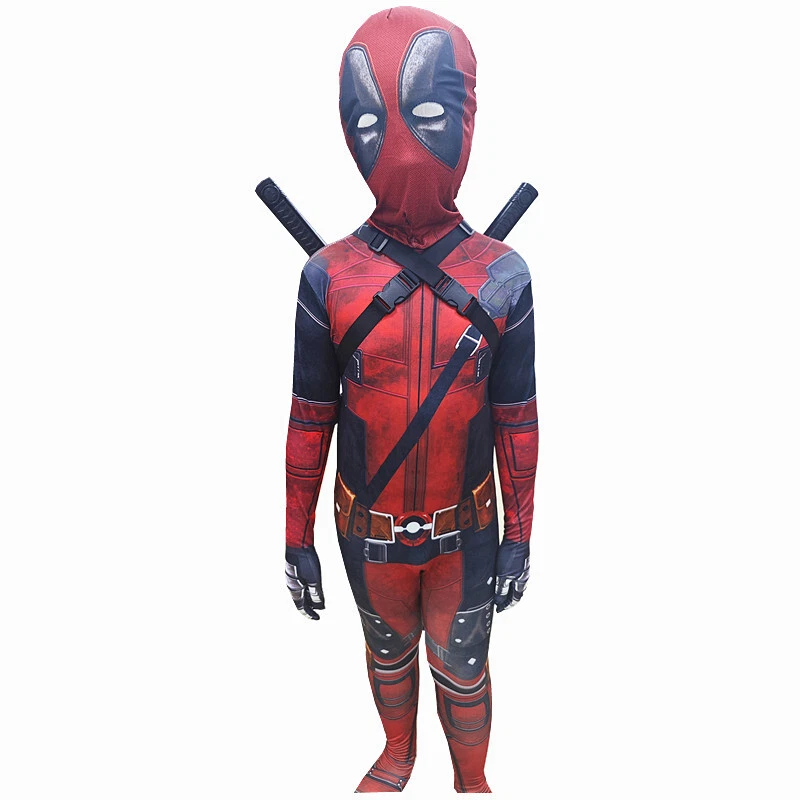 Cosplay Deadpool 3 Superhéroes Monos Body para Disfraz Halloween Niños Hombres Foto 1 de 4