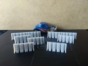 Jersey Barrier Walls Gaslands Refuelled Scenery 1/72 20mm hot wheels 1/64 - Picture 1 of 3
