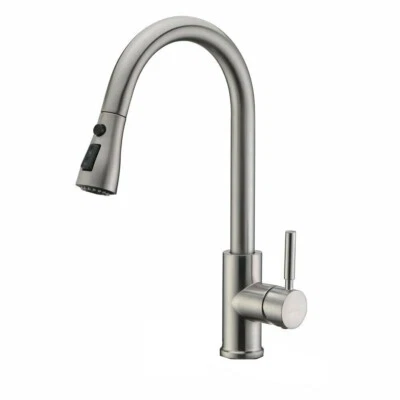 SENLESEN Brushed Nickel Kitchen Sink Faucet Single Handle with Pull Out Sprayer Mixer Tap